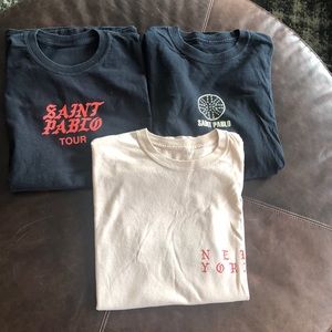 LOT Saint Pablo Kanye West 2016 tour merch tshirts